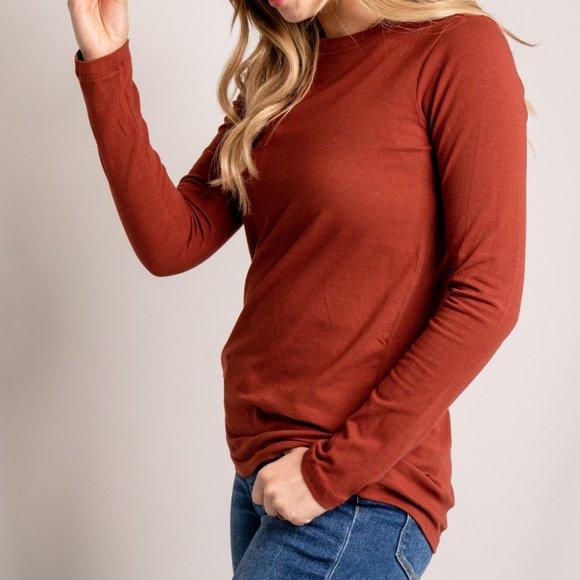 Zenana Full Size Round Neck Long-Sleeve Top - Picture 3 of 7
